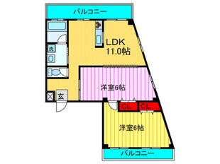 ラガーハイツⅢの物件間取画像